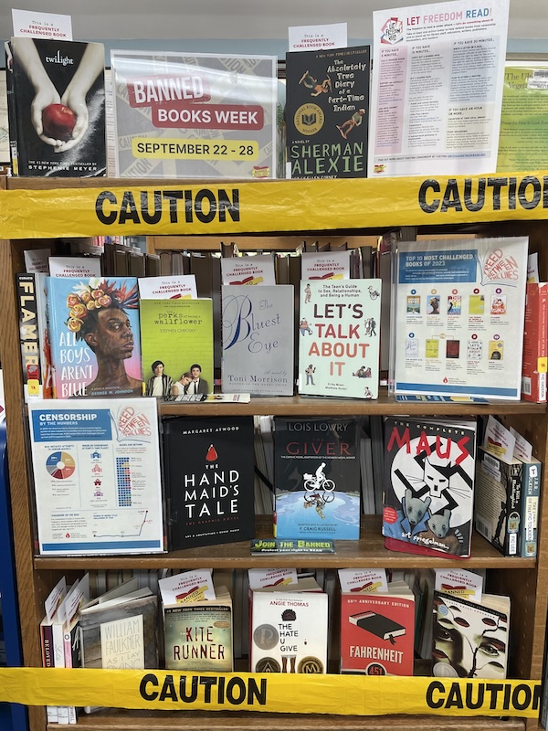 Banned Books Week Display at Crestwood Branch. 