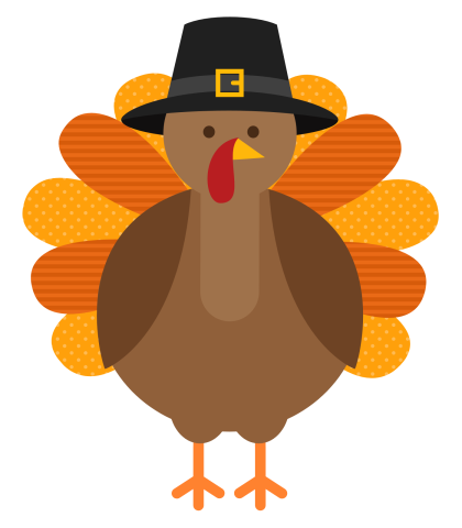 turkey wearing pilgrim hat
