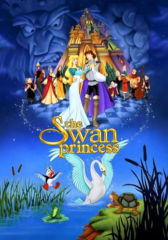 movie poster with image of swan, prince, and princess