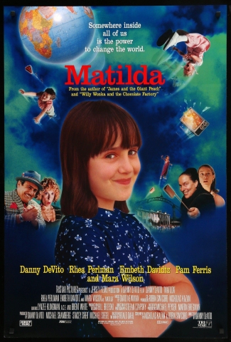 Movie poster with Matilda smiling 