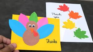 handmade thanksgiving cards turkey and fallen leaves