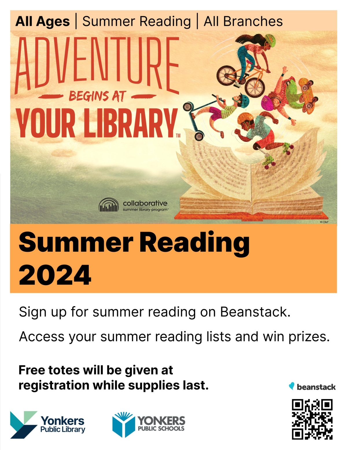 flyer for summer reading sign up information