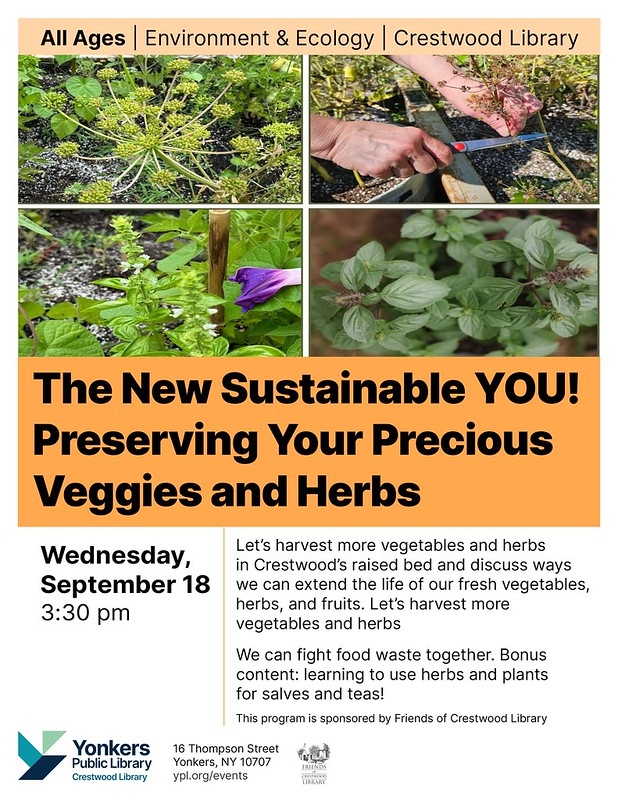 flyer advertising new sustainable you with photos of herbs and veggies