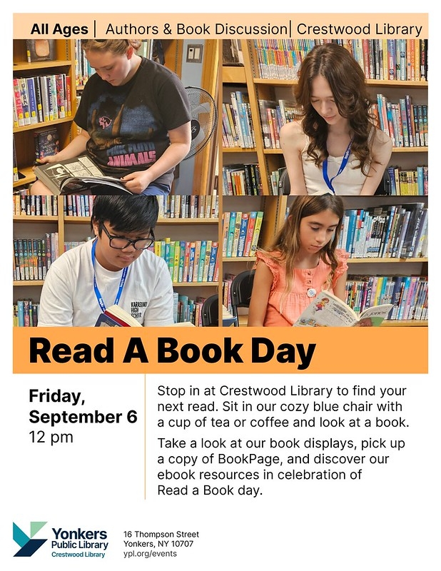 flyer advertising read a book day