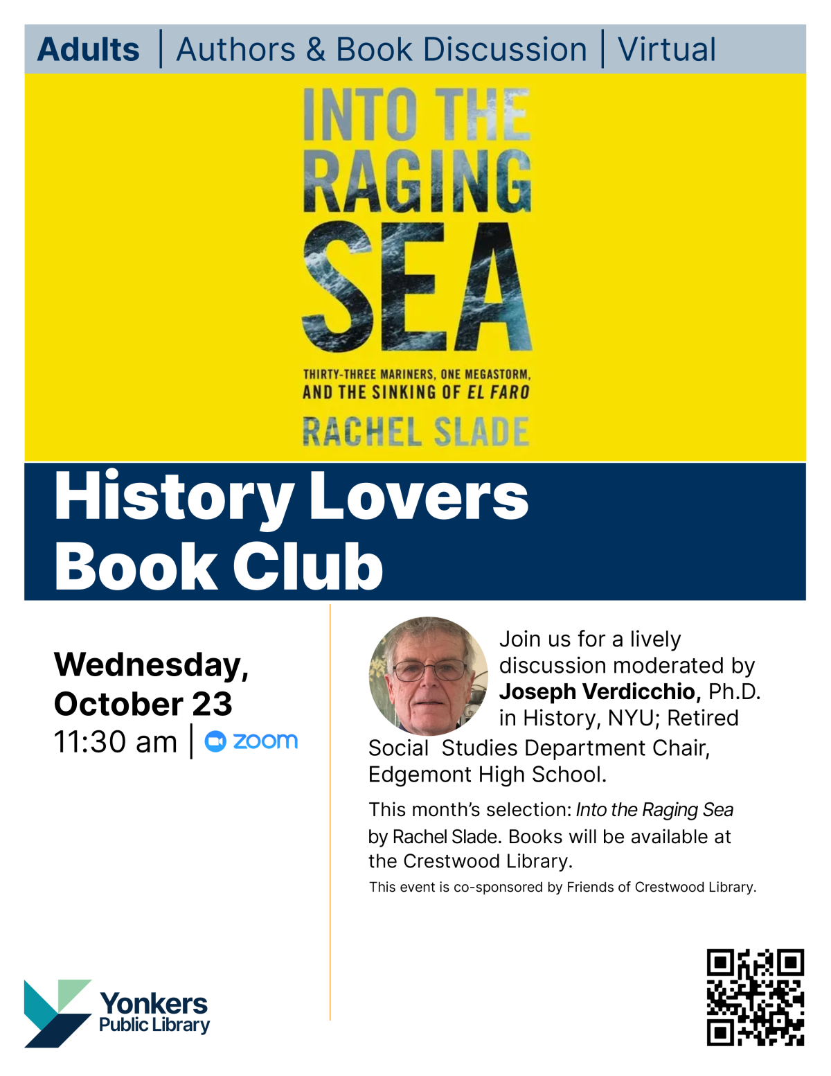 flyer for the history lovers book club