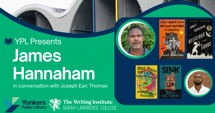 Slide showing James Hannaham profile and books