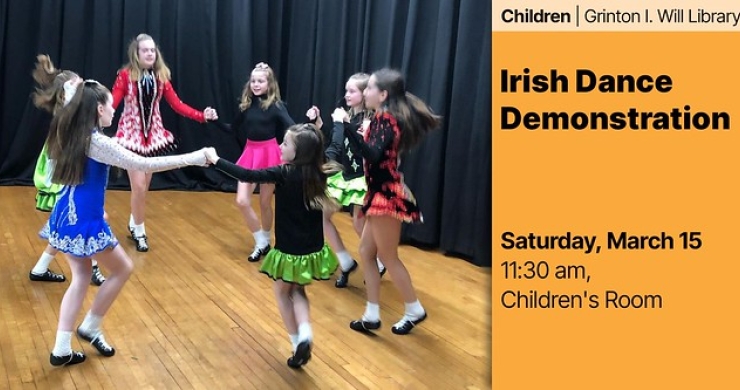 irish dance demo march 15 will library